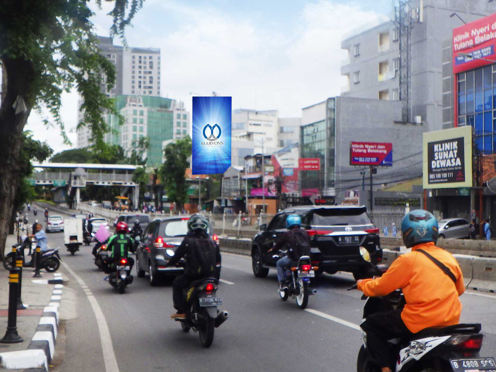 Warung Jati Barat (Seberang UHAMKA) (MV 135) - 6 m x 12 m x 1 mk Vertikal